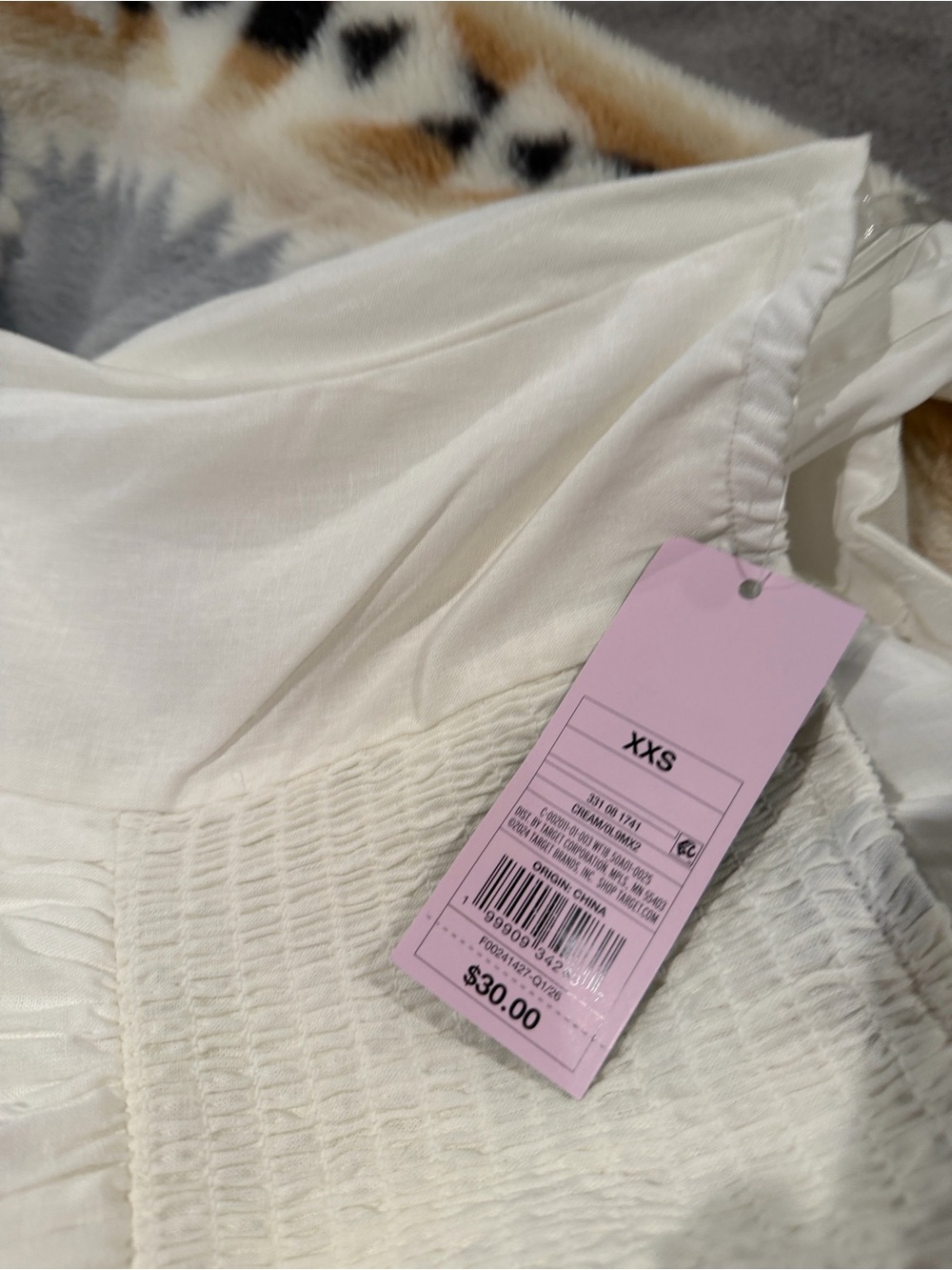 Wild Fable White Smocked-Waist Midi Dress - Picture 3 of 5